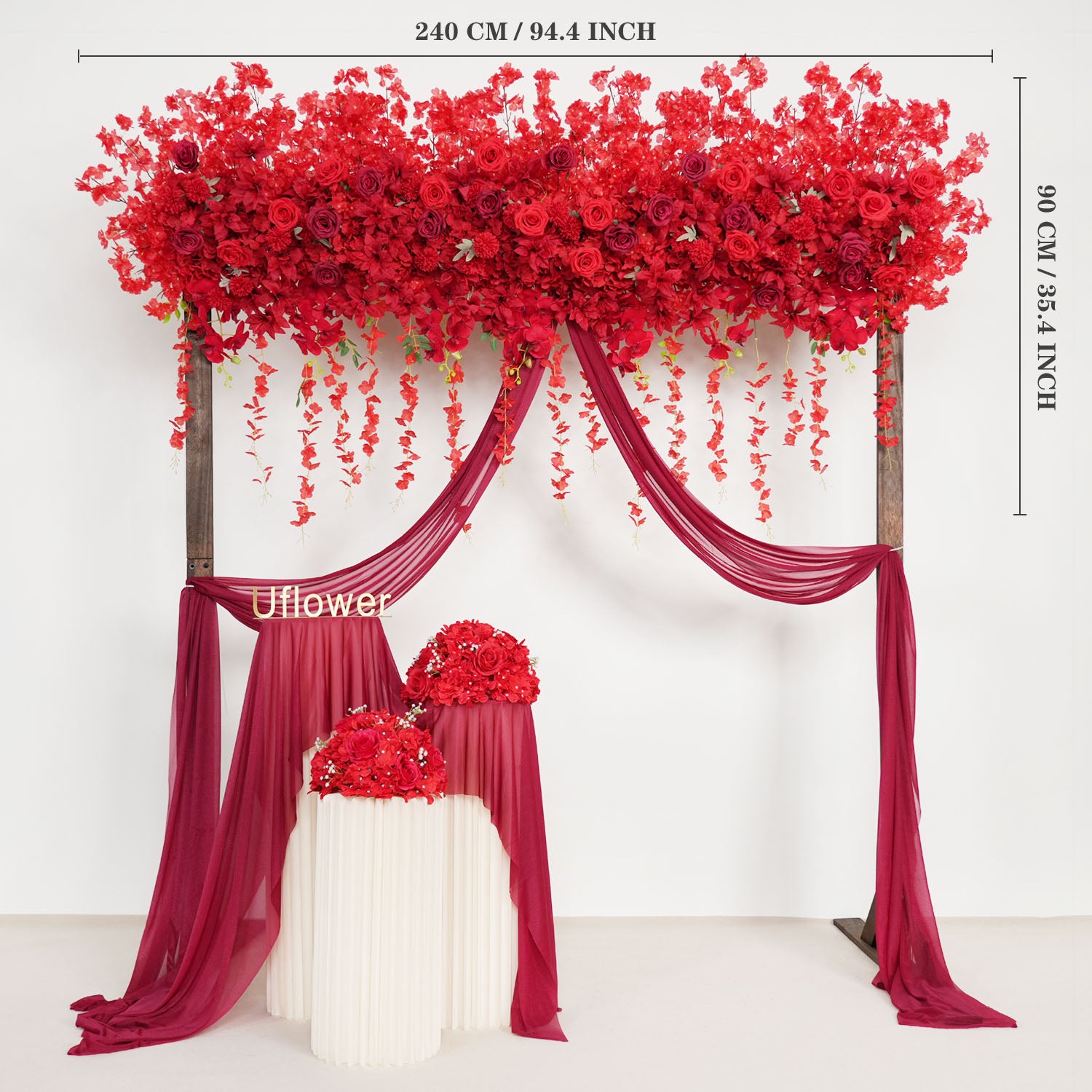 Rose Backdrop Flower Arrangement 28 picture